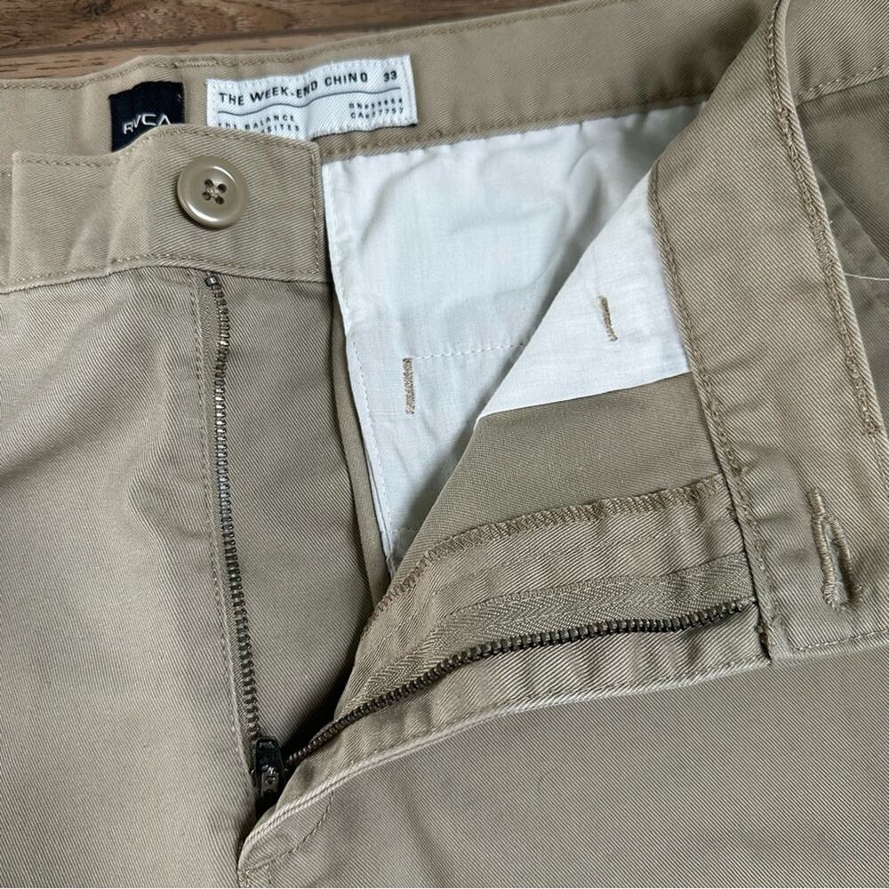 RVCA Men's Weekend‎ Chino Shorts, Khaki, Size 33 - Picture 4 of 9